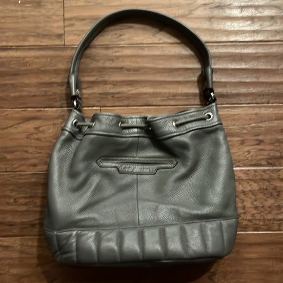 Aimee Kestenberg Pebble Leather Drawstring Bucket Bag - Picture 3 of 7